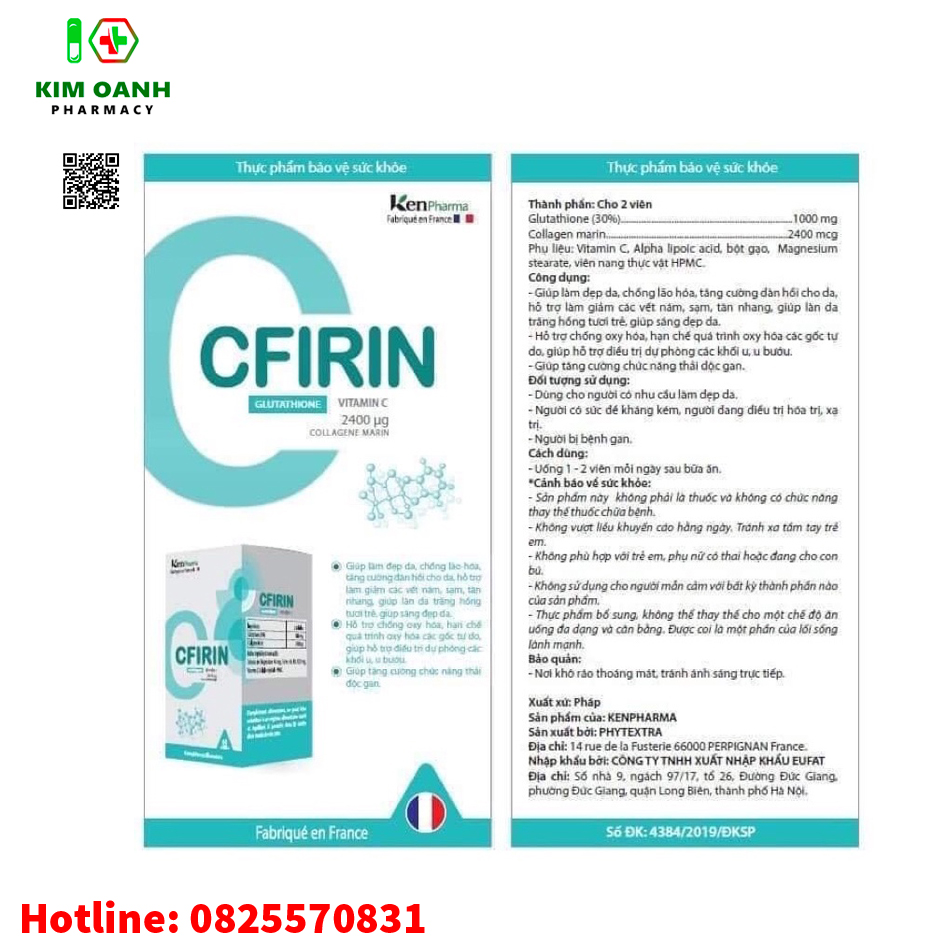 Cfirin - Hỗ trợ làm trắng da